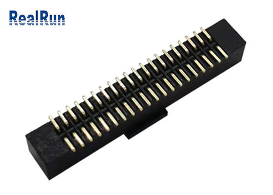 Pin en laiton SMD Pin Box DC2A du mâle 40 de connecteur d'Idc d'en-tête de LCP PA6T avec le chapeau