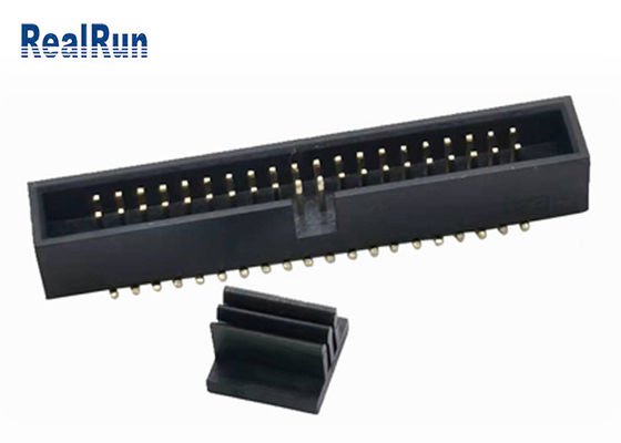 Pin en laiton SMD Pin Box DC2A du mâle 40 de connecteur d'Idc d'en-tête de LCP PA6T avec le chapeau