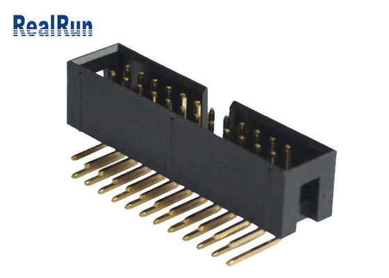 Pin R/A en laiton DC3A LCP du connecteur UL94V-0 PBT d'en-tête de boîte de PA6T 24