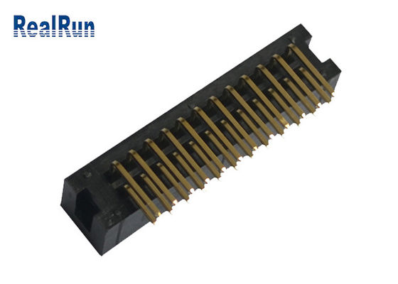 Pin R/A en laiton DC3A LCP du connecteur UL94V-0 PBT d'en-tête de boîte de PA6T 24