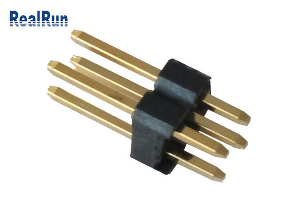 Éclair d'or de la rangée UL94V-0 PBT LCP de connecteur masculin en laiton d'en-tête de LCM double