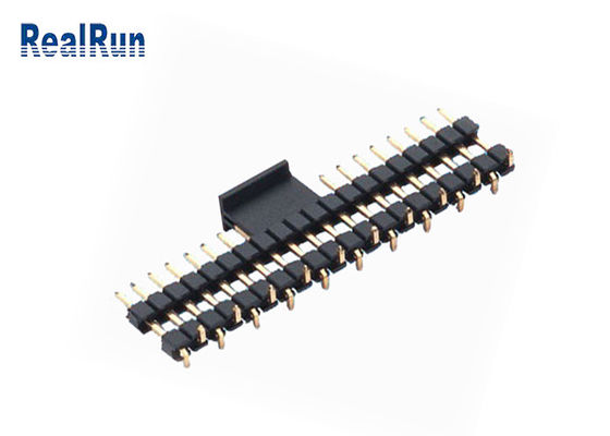 Double SMD connecteur en plastique d'en-tête de carte PCB de fibre du connecteur masculin LCP de la rangée simple