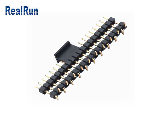Double SMD connecteur en plastique d'en-tête de carte PCB de fibre du connecteur masculin LCP de la rangée simple