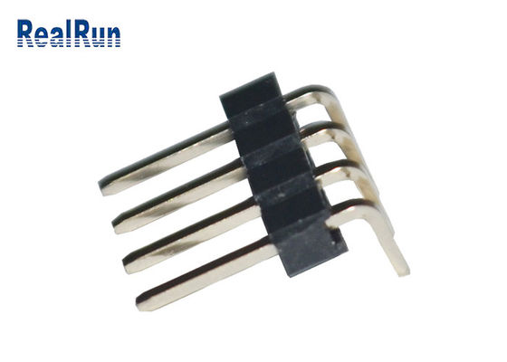 Connecteur masculin détaché usiné PA6T PBT LCP Pin Header à angle droit de carte PCB