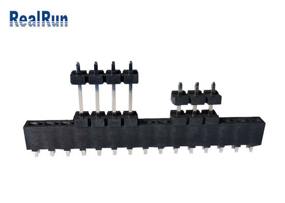 Lancement simple DC500V du bidon 3.96mm d'Au de rangée de connecteur d'en-tête de carte PCB de PBT LCP