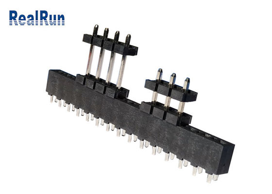 Lancement simple DC500V du bidon 3.96mm d'Au de rangée de connecteur d'en-tête de carte PCB de PBT LCP