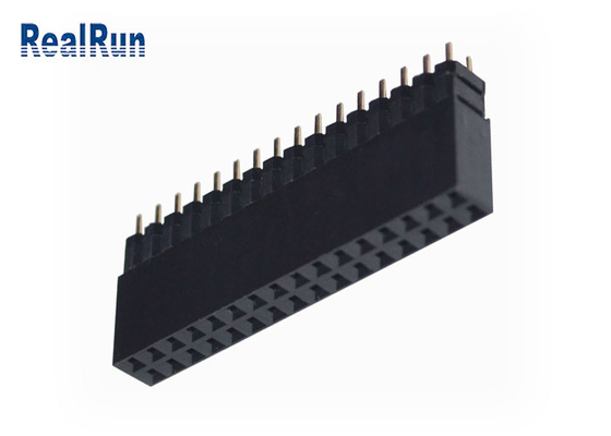 VCD 0,1&quot; rangée 32P Golded PA6T d'en-tête femelle de carte PCB de DC500V double