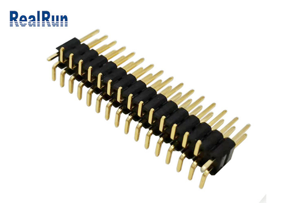 Double rangée H5.0 SMT vertical de PA6T GF Pin Header Connector LCP PBT pour LCM LED