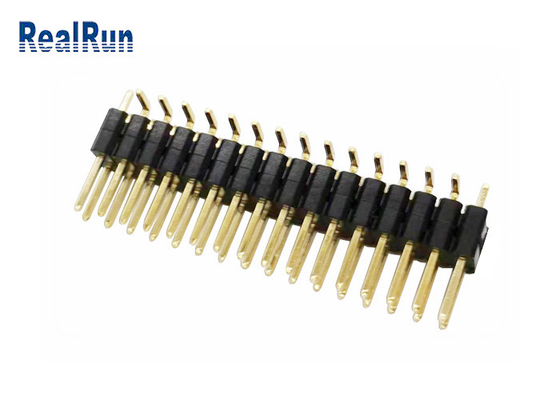 Double rangée H5.0 SMT vertical de PA6T GF Pin Header Connector LCP PBT pour LCM LED