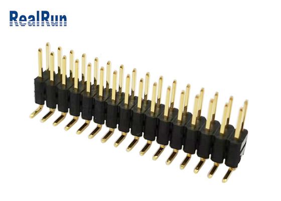 Double rangée H5.0 SMT vertical de PA6T GF Pin Header Connector LCP PBT pour LCM LED