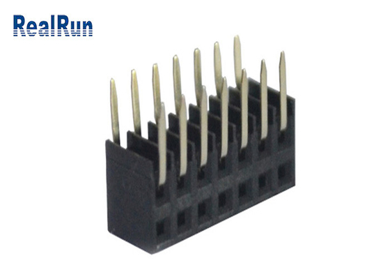 Rangée simple en laiton femelle 1×7P à angle droit du connecteur LCP d'en-tête de PA6T
