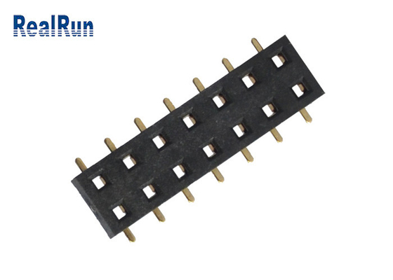 Connecteur femelle en laiton 2×7 SMT H3.5 500VAC d'en-tête de PA6T avec le chapeau de courrier