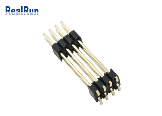 Double couche Pin Header Connector DC500V SMT horizontal PA6T