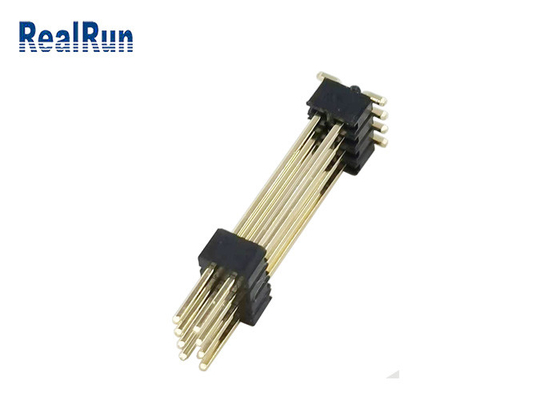Double couche Pin Header Connector DC500V SMT horizontal PA6T
