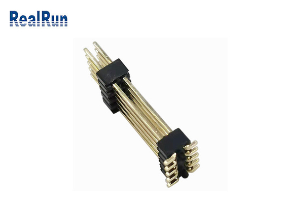 Double couche Pin Header Connector DC500V SMT horizontal PA6T