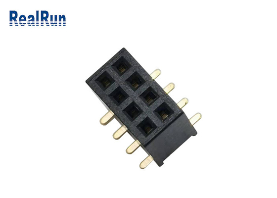 Or femelle 1u » UL94v-0 H4.3mm LCP du connecteur 2*4p de SMT d'en-tête de 500VAC PA6T