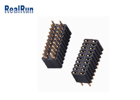 En-tête femelle en laiton PA9T LCP de carte PCB de PBT connecteur droit de carte PCB de 180 degrés