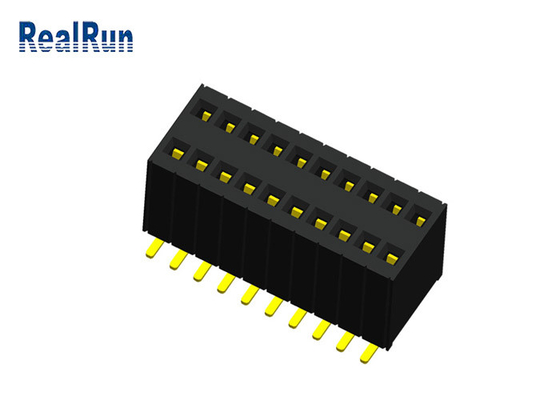 Au femelle 1μ » H5.7 du connecteur 20P PBT d'en-tête de PA6T LCP ignifuge