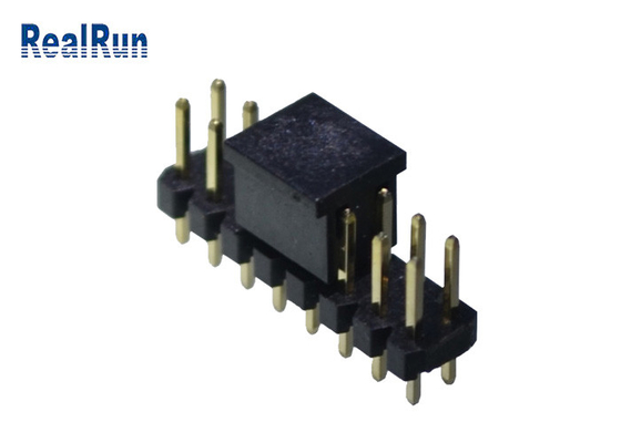 Double couche Pin Header Connector DC500V SMT horizontal PA6T