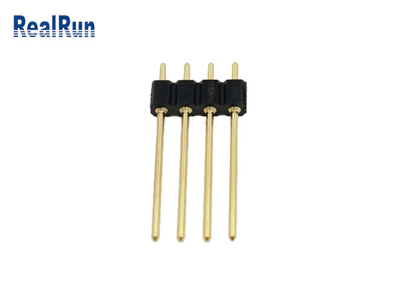 soudure droite femelle ronde d'immersion de carte PCB de 2.54mm Pin Header 4 Pin Gold Plated H3.0