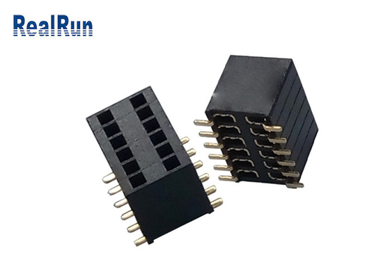 Type femelle contact du lancement SMD du connecteur 1.27mm d'en-tête de PA6T d'en cuivre de phosphore