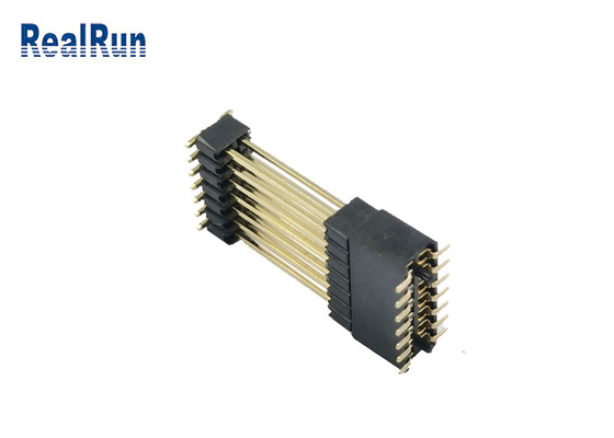 Or Tin Plating de connecteur de 19H de Pin Header Connector Dual de mâle de PA6T