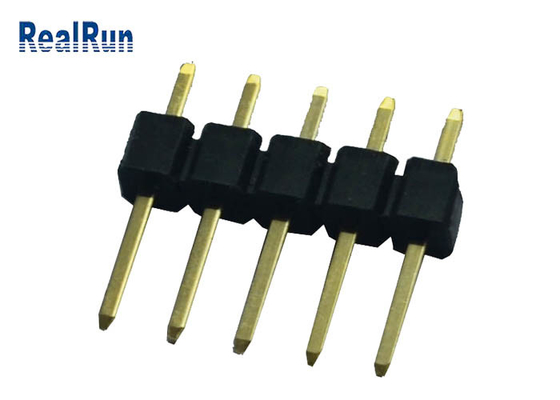 Carte PCB Pin Header Connector sortie à souder en laiton de contact de lancement de 2,54 millimètres