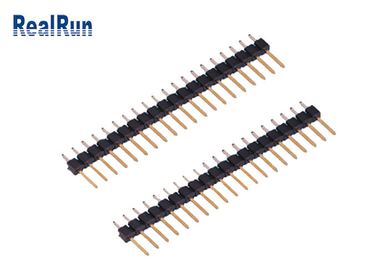 Rangée de PA6T PBT 20P Pin Header Connector Straight Single en-tête de lancement de 2,54 millimètres