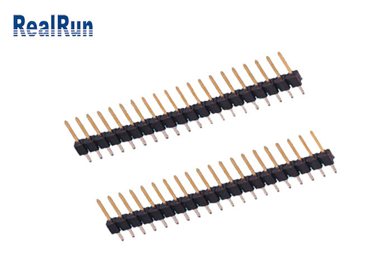 Rangée de PA6T PBT 20P Pin Header Connector Straight Single en-tête de lancement de 2,54 millimètres