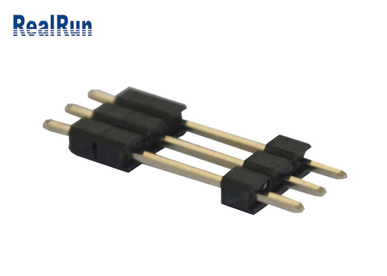 Pin en laiton 3A de carte PCB Pin Header 3 de PA6T connecteur simple droit d'en-tête de rangée de 180 degrés