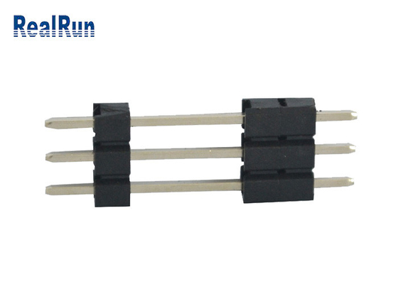 Pin en laiton 3A de carte PCB Pin Header 3 de PA6T connecteur simple droit d'en-tête de rangée de 180 degrés