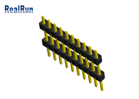 Double 10P mâle de plastique Pin Header Connector 0,1 pouces PA6T PBT PA46 pour la carte PCB