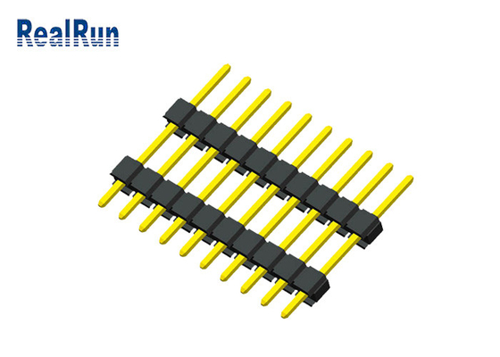 Double 10P mâle de plastique Pin Header Connector 0,1 pouces PA6T PBT PA46 pour la carte PCB
