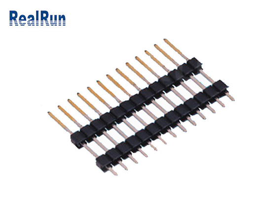 Le type 13 or simple de carte PCB 2,54 Pin Header Dual Plastic Dip de rangée de position a plaqué