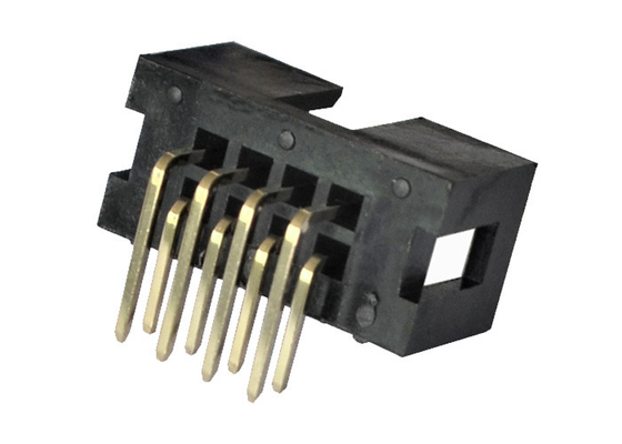 connecteur PA6T UL94V-0 d'en-tête de la boîte 2x4P courbure Pin Connector de 90 degrés