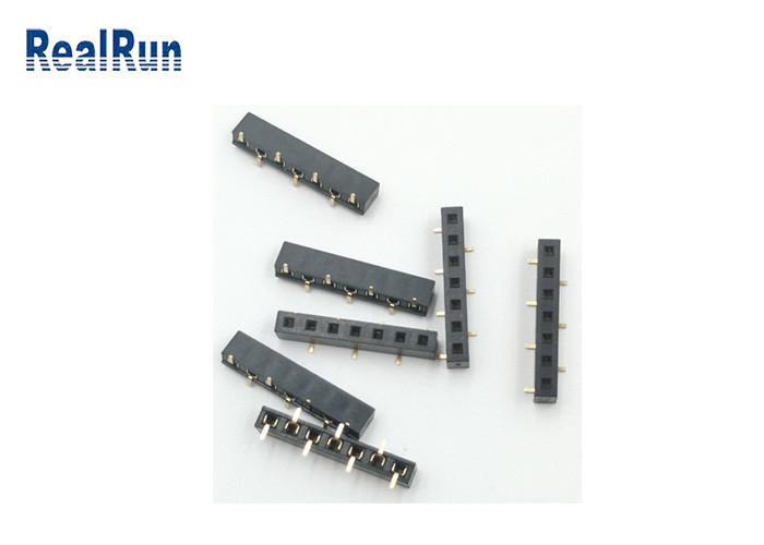 connecteur simple d'en-tête de Pin Surface Mounting SMD du placage à l'or de connecteur de carte PCB de rangée de 2.54mm 7
