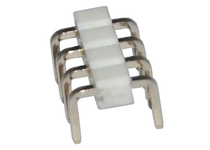 Type simple du degré U de la rangée 90 du lancement 2.54mm de connecteur d'en-tête de Pin du blanc 4