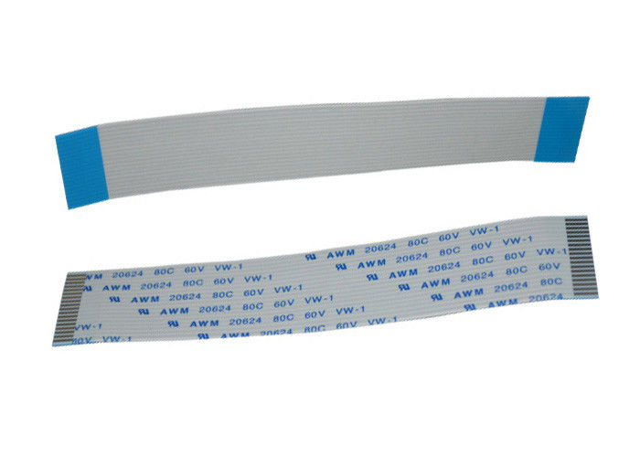 18 câble plat adapté aux besoins du client 1.0mm de Pin FPC un type matériel plaque en fer blanc de contact