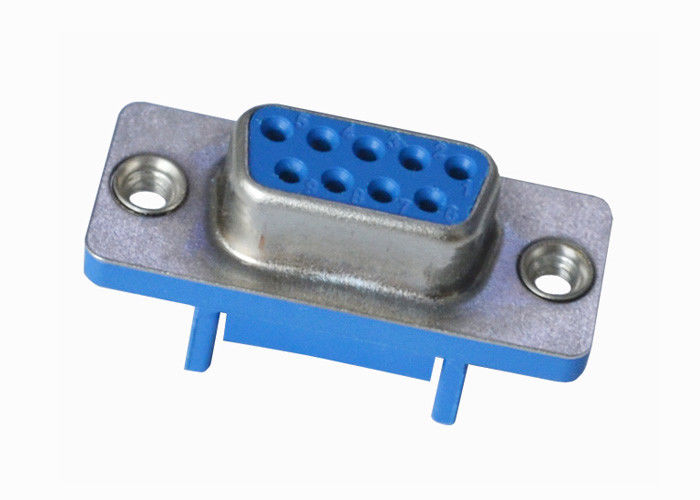 Bleu 2.77mm type type droit de 9 bornes D de prise de DP de soudure de connecteur femelle