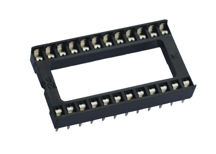 Rangée noire de perforation rectangulaire d'IMMERSION de prise d'IC de connecteur de panneau de carte PCB du lancement 15.24mm