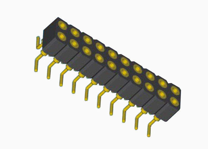Deux lancement rond de la femelle 2.0mm d'en-tête de carte PCB de Pin de l'en-tête 20 de Pin de femelle de SMT de rangée