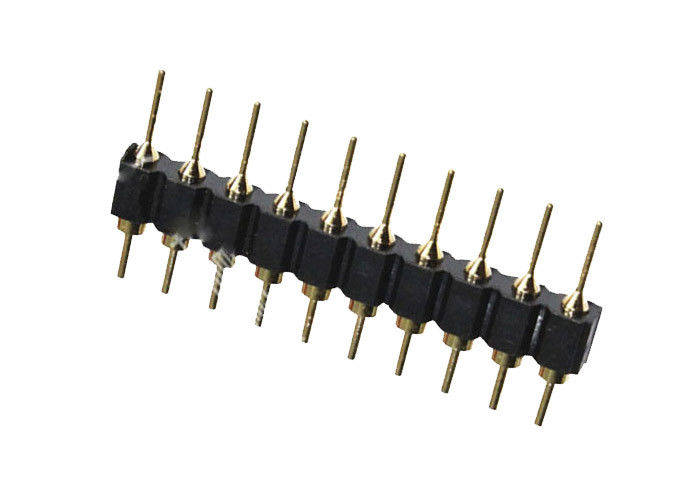 2.54mm par la rangée simple d'en-tête de Pin de trou type 10 connecteur mâle d'IMMERSION de 180 degrés