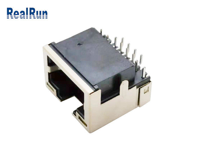 Lumière modulaire 1.5A de la carte PCB 8pin RJ45 Jack Connector Right Angle With LED