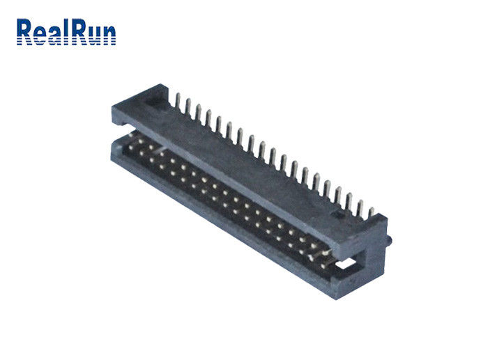 Pin 2*19 UL94V-0 à angle droit de double rangée d'en-tête de boîte de SMT de lancement de PA6T 1.27mm