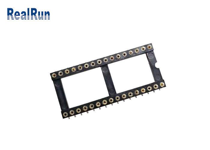 Pin PPS UL94V-0 du connecteur 32 de prise des trous IC de rond de 1.778mm SMT