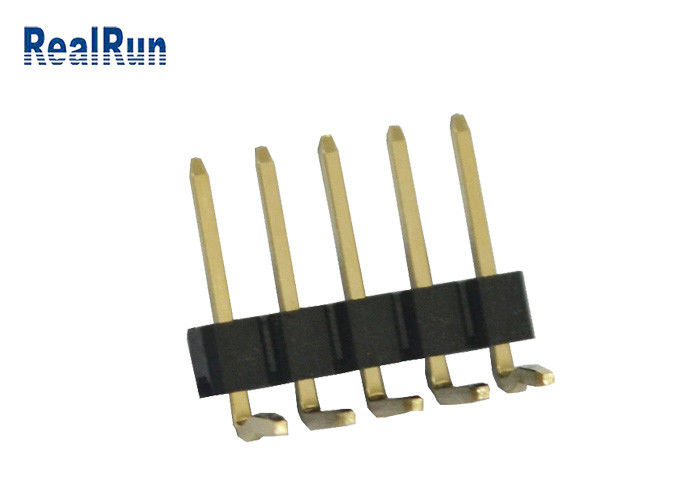 rangée simple UL94V-0 à angle droit de 3A 5P PA6T PBT LCP SMT Pin Header 2.54mm