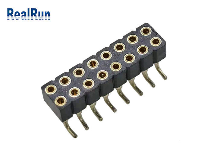 Lancement femelle SMT SMD ISO9001 du connecteur 2.54mm d'en-tête de PBT PA6T PPS L7.40