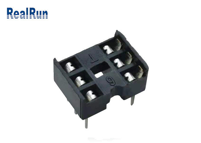 Place Pin Female Header 2*3P 180° directement 2.54mm RoHS d'UL94V-0 PA6T
