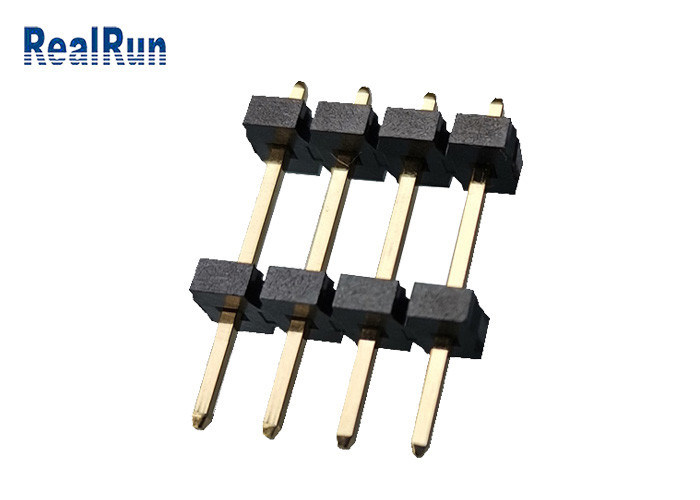 Connecteur en laiton UL94V-0 d'en-tête de rangée de PBT LCP Pin Header Connector 1*4P double
