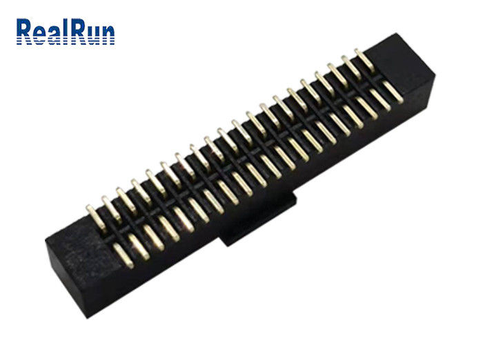 Pin en laiton SMD Pin Box DC2A du mâle 40 de connecteur d'Idc d'en-tête de LCP PA6T avec le chapeau